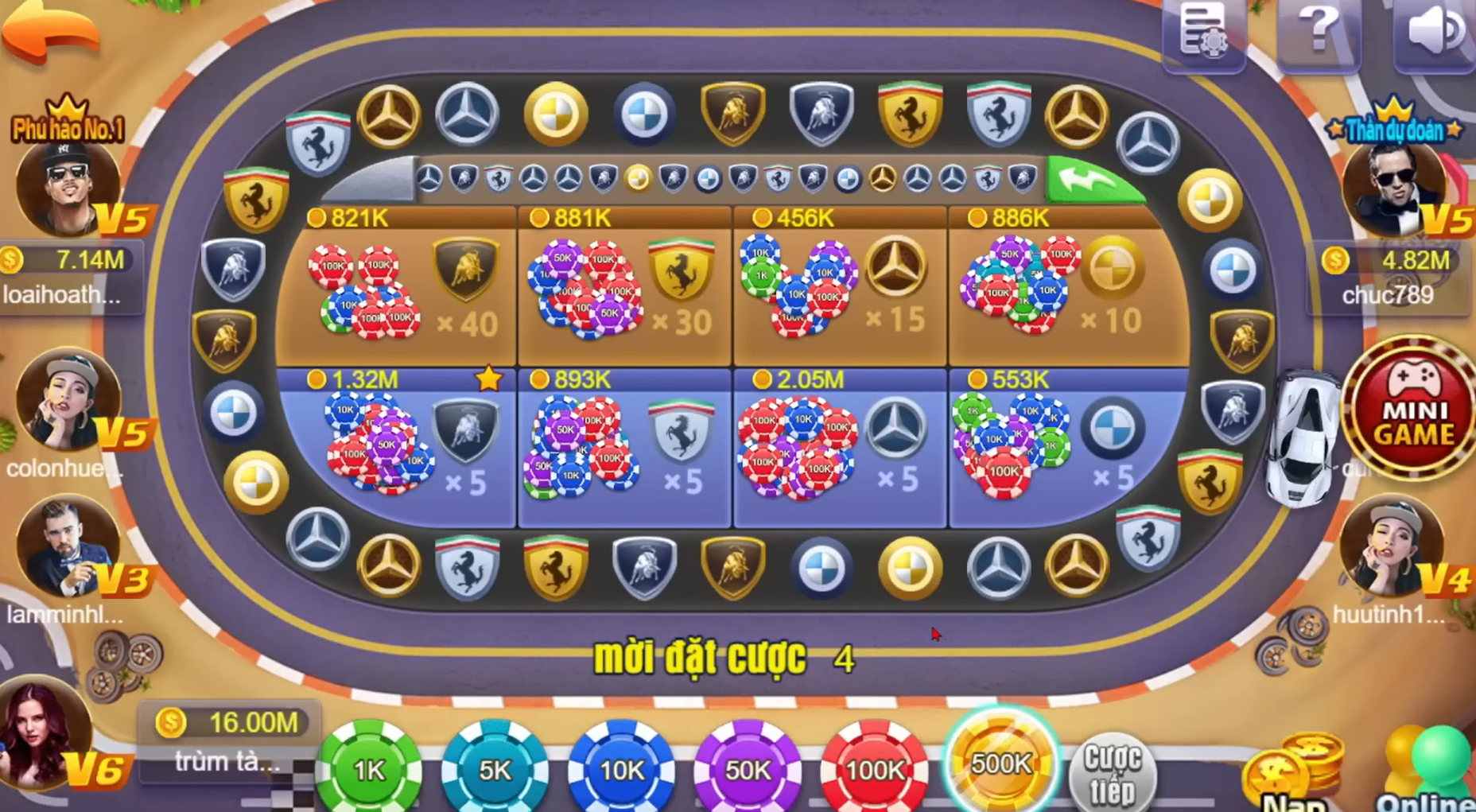 Cách chơi Game Siêu xe tại 68 Game bài cực hấp dẫn.
